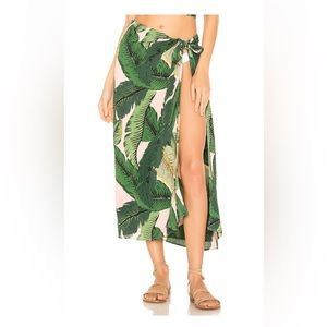 Beach Riot x Revolve Pink Palm Leaf Sarong OS